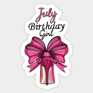 July Birthday Girl Sticker